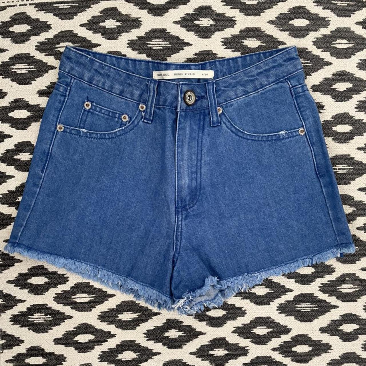 Brave Soul denim shorts size 8 - worn once #shorts... - Depop