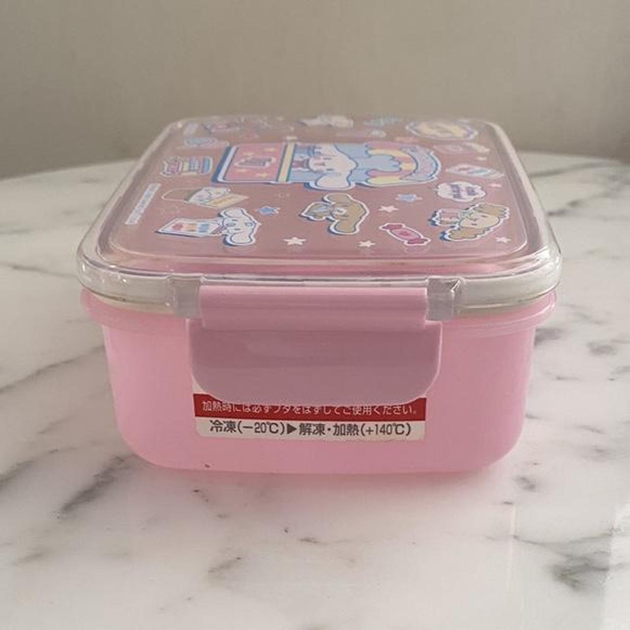 Cute Cinnamoroll Tupperware/Bento Box by Sanrio from - Depop