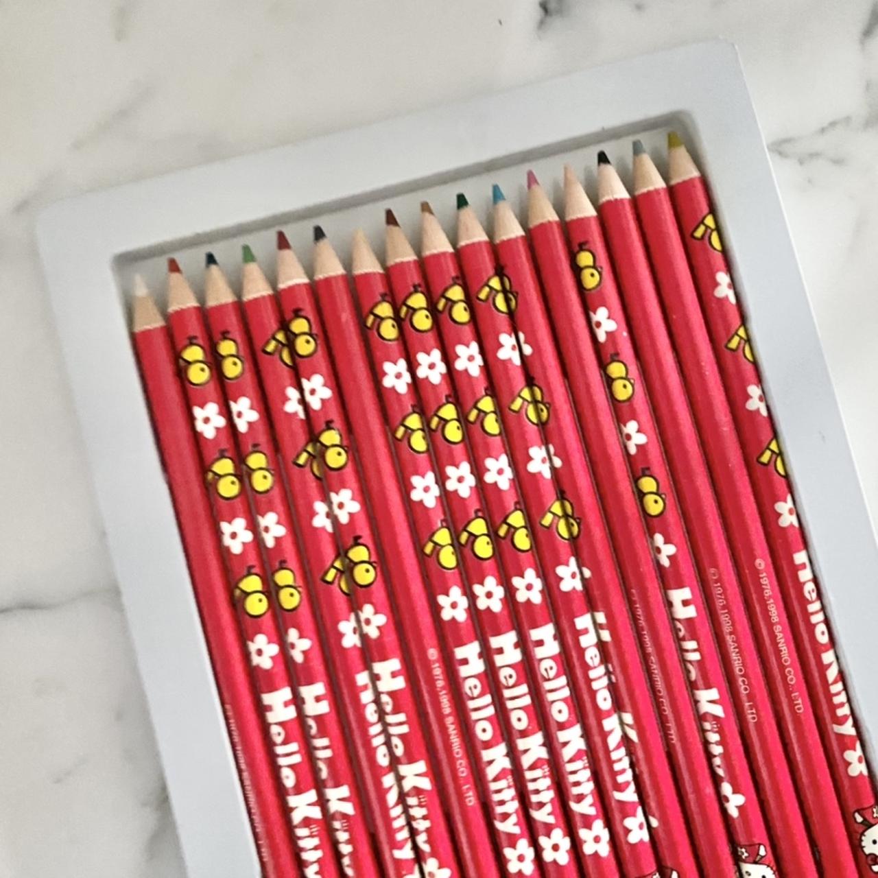 Vintage 1990s Hello Kitty colored pencil set by - Depop