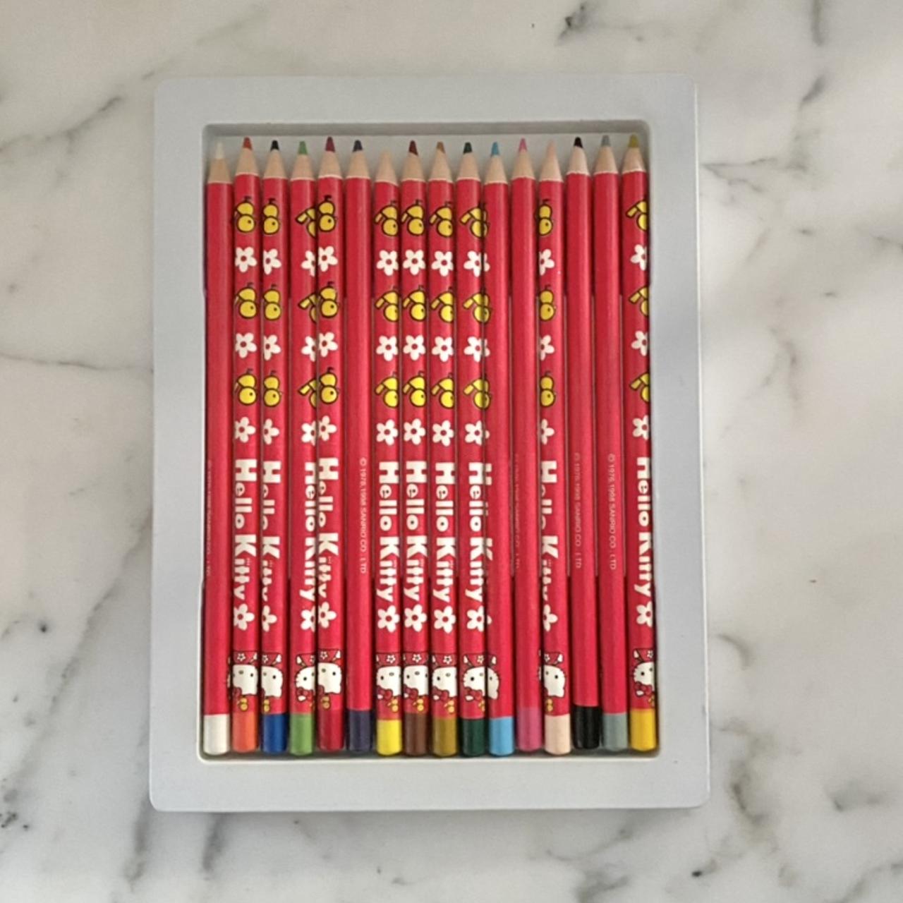 Vintage 1990s Hello Kitty colored pencil set by - Depop