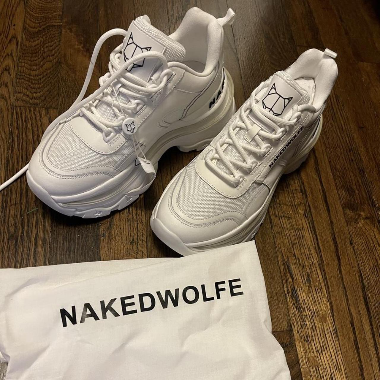 Naked Wolfe Fierce White Sneaker Depop