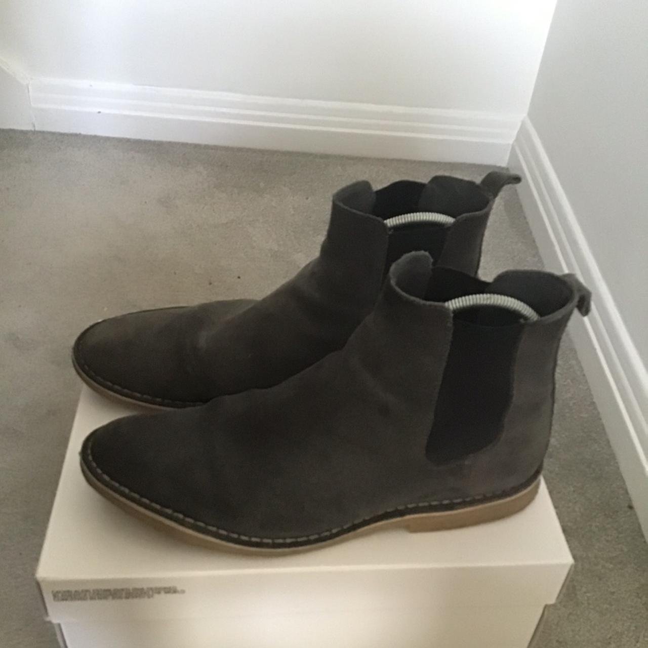 suede grey chelsea boots