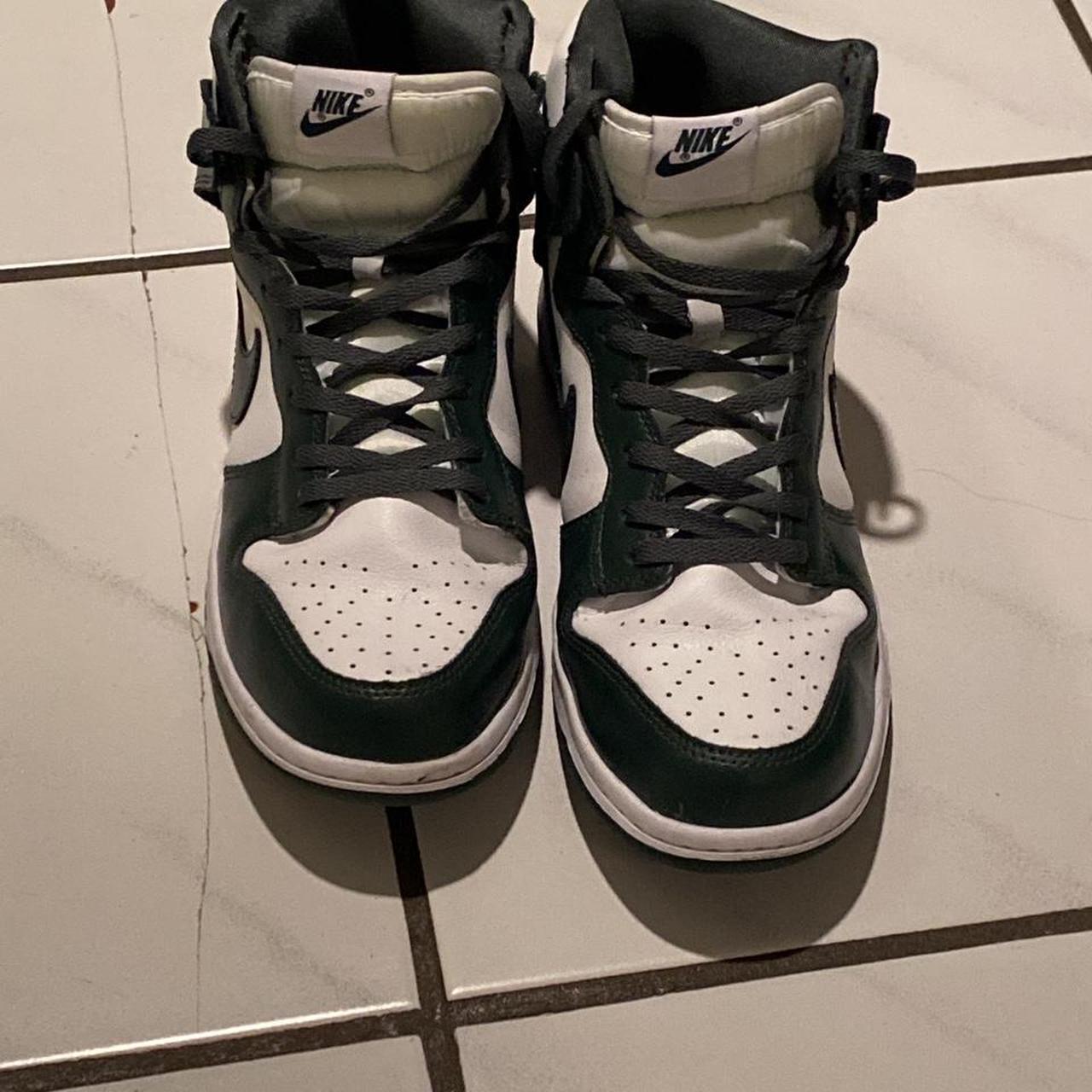 Nike dunk high spartan green barely used worn Depop