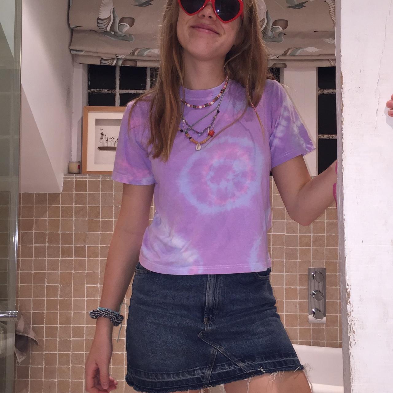 Super cool lilac tie dye tee xxx very comfy and... - Depop