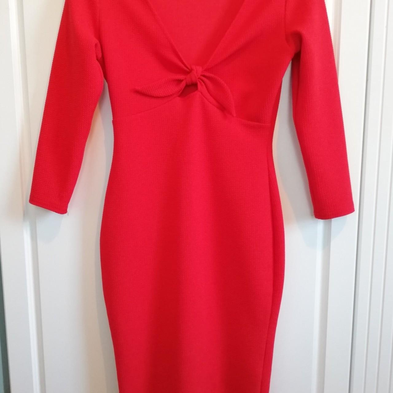 Jane Norman Red dress, bodycon, size UK 6,to fit... - Depop