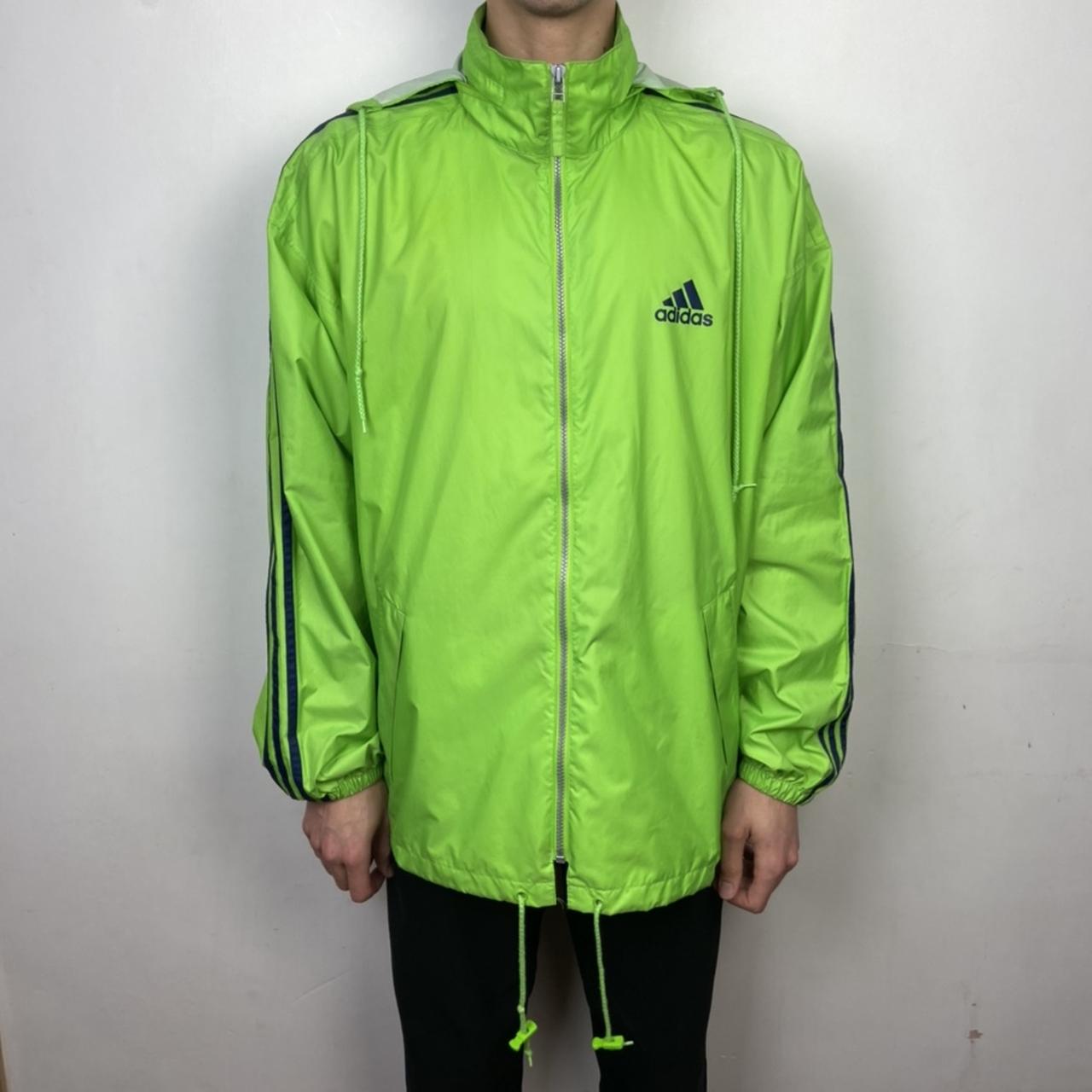 Lime green adidas jacket on sale