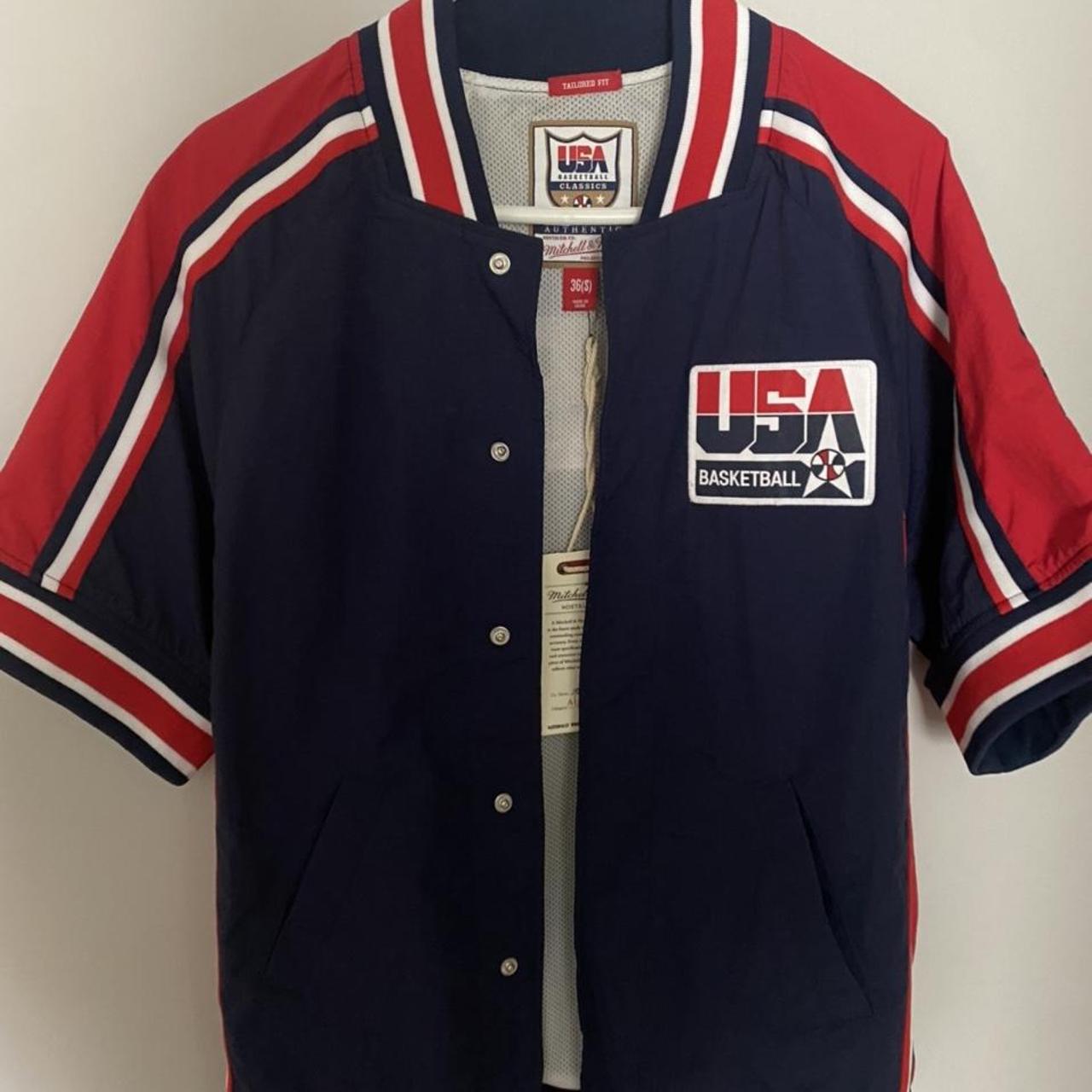 USA Basketball Mitchell & Ness 1992 Dream Team Authentic Warm-Up Jacket -  Navy