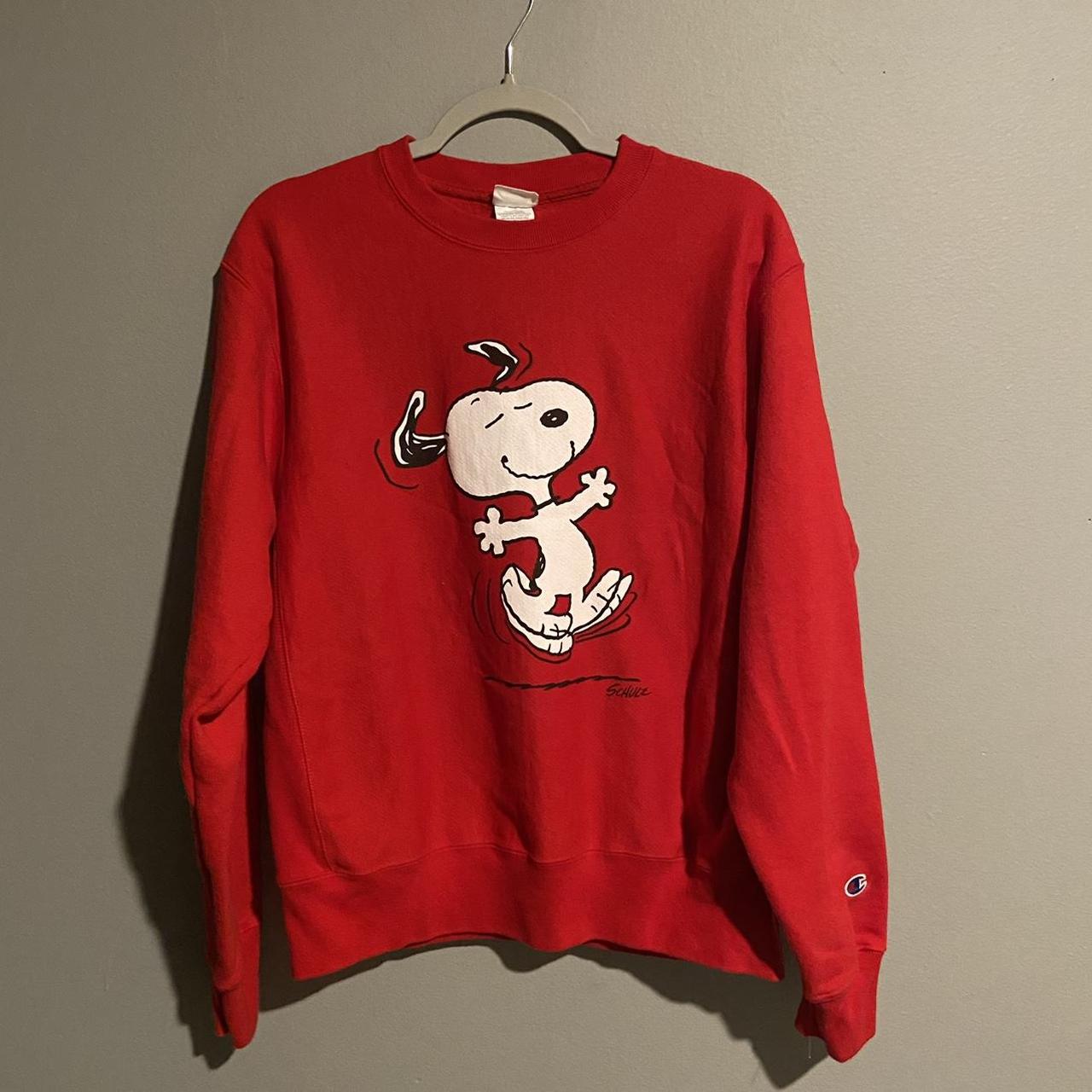 Snoopy classic hoodie! Champion Reverse Weave. Size:... - Depop