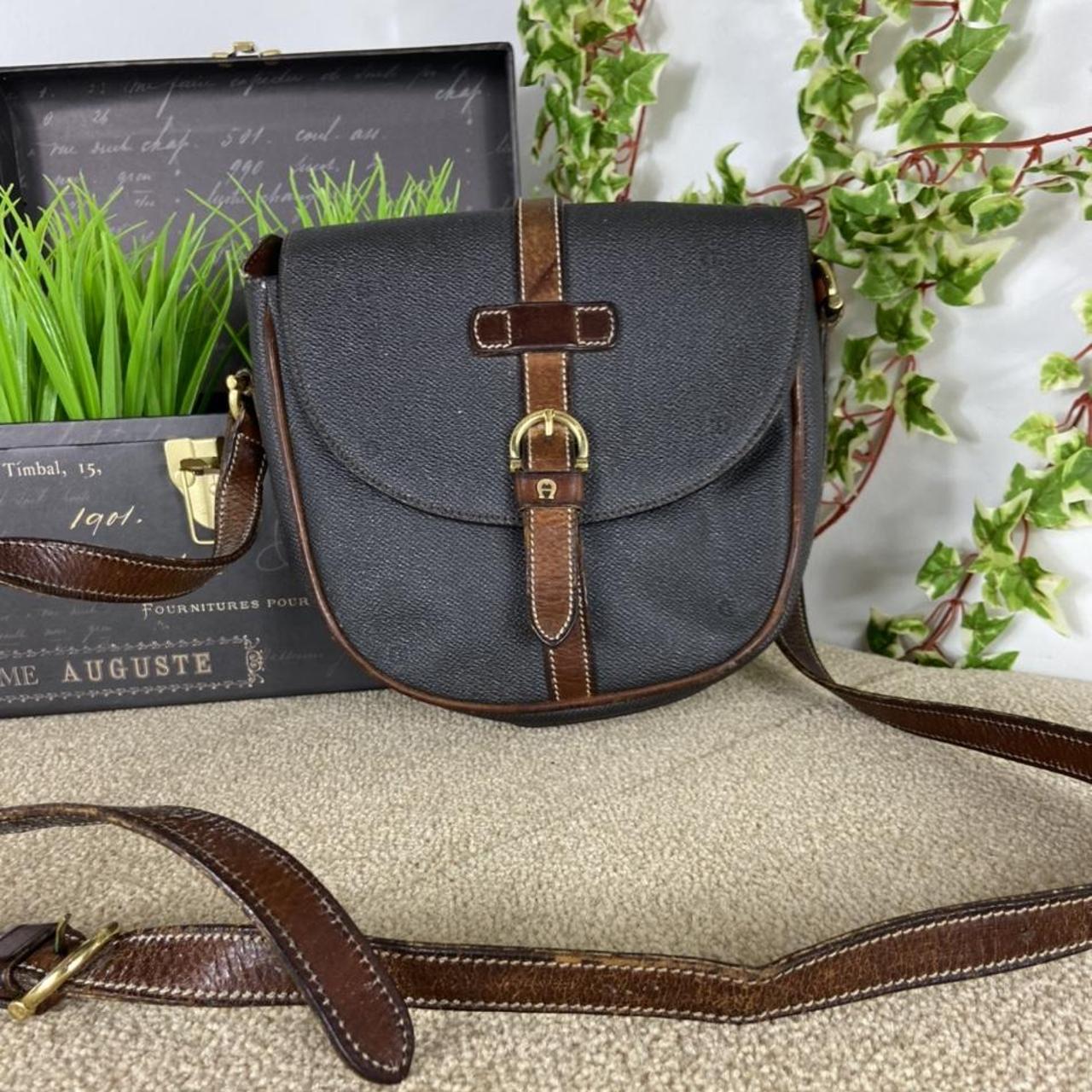 Etienne Aigner real leather saddled bag Depop