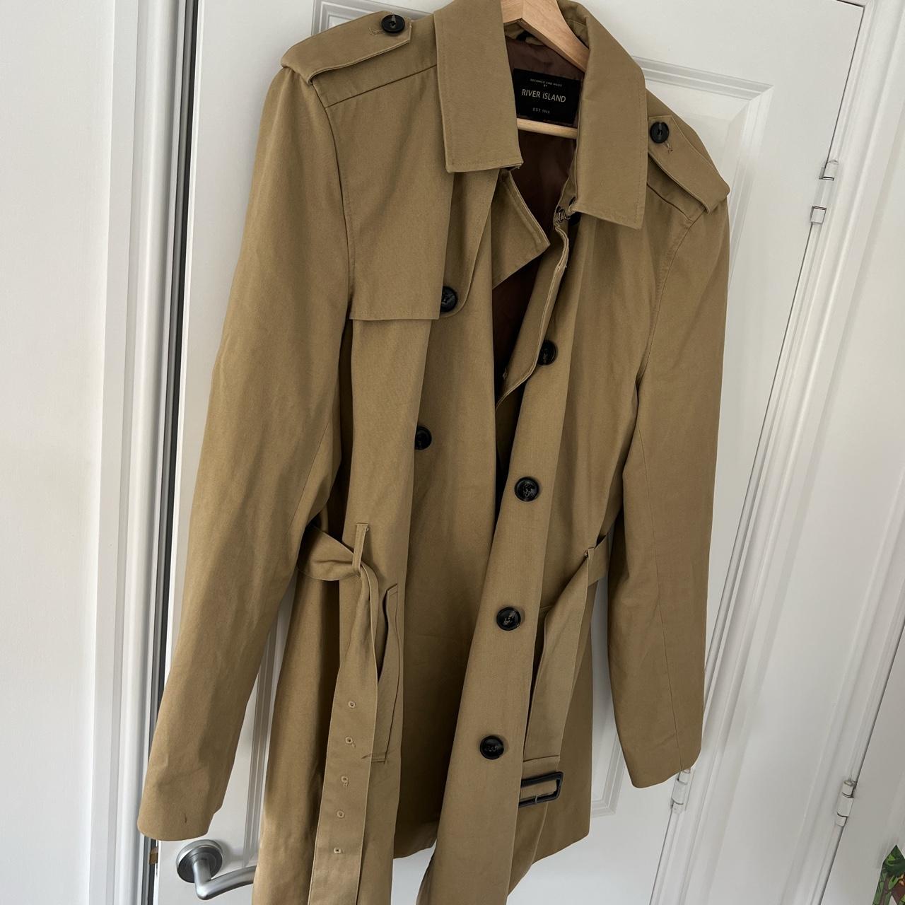 Mens River Island Trench-coat #trenchcoat - Depop