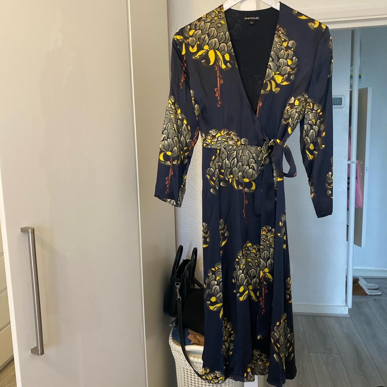 WHISTLES Womens wrap dress 100 silk Originally... Depop