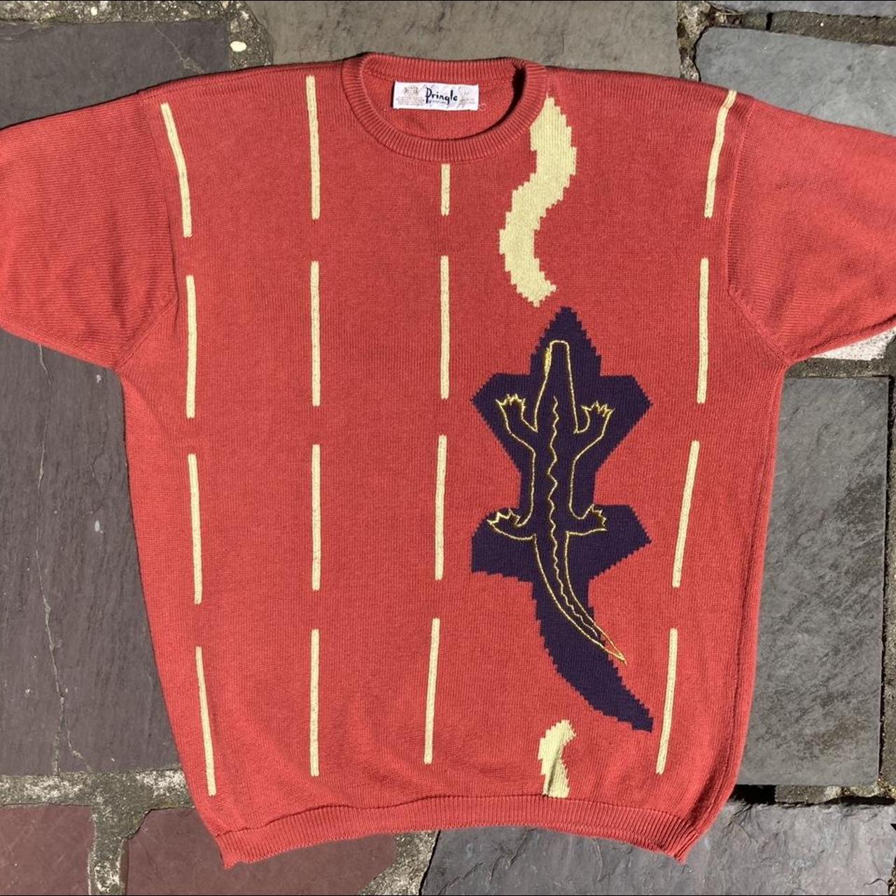 Pringle Women's Orange and Gold Jumper (2)