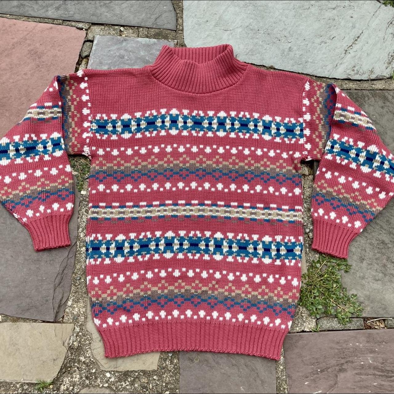 Vintage Dusty Rose Sweater Clifton Place Knits... - Depop