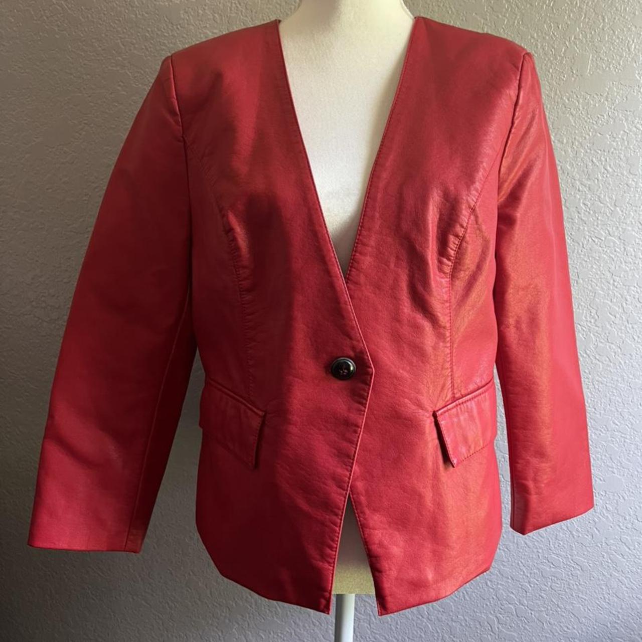 Black Rivet faux leather jacket, next to new. No... Depop