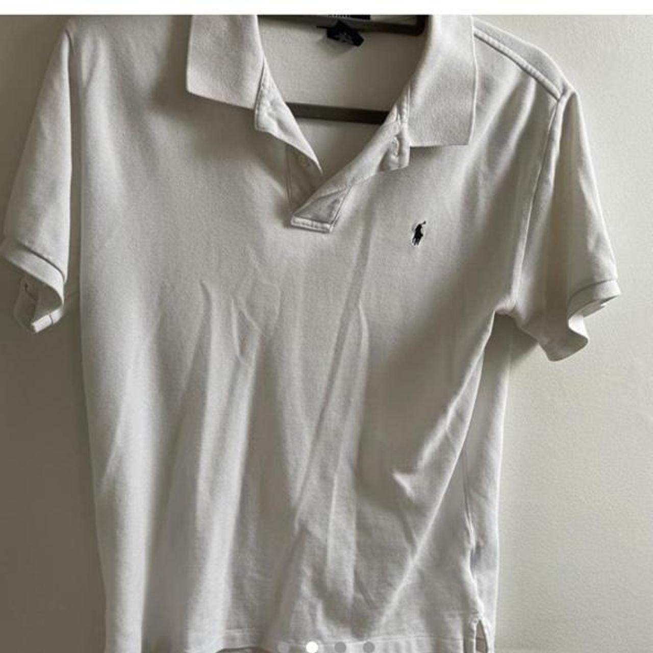 Ralph Lauren white polo size L but fits more like a M - Depop