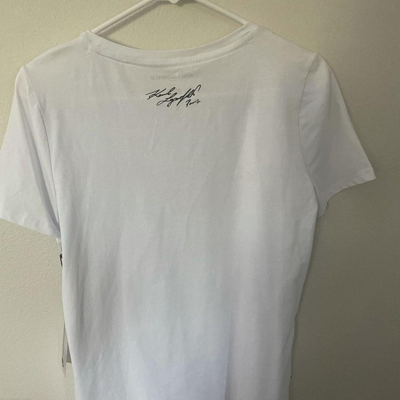 Karl Lagerfeld Women's White Blouse | Depop