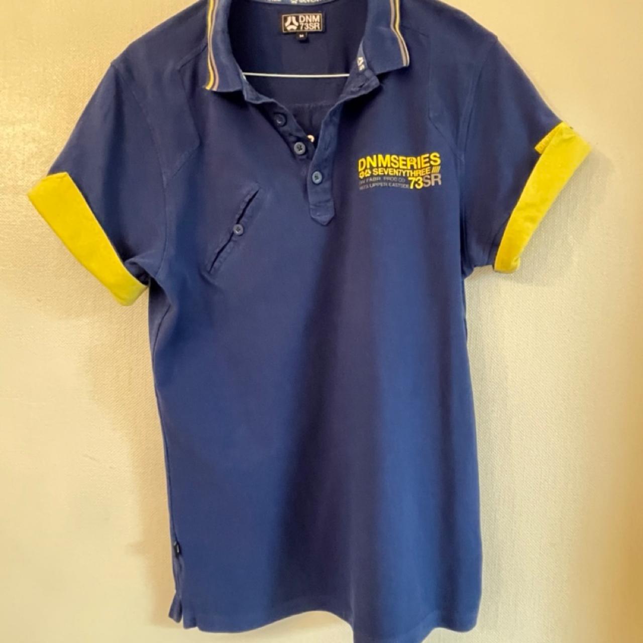 Men's Blue and Yellow Shirt | Depop