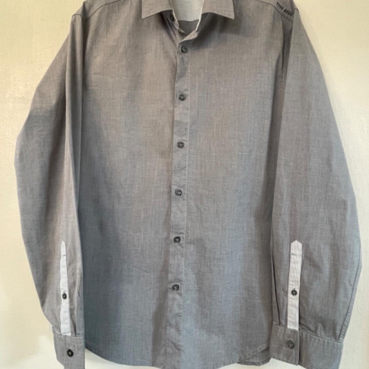 Hugo Boss Men's Grey Shirt | Depop