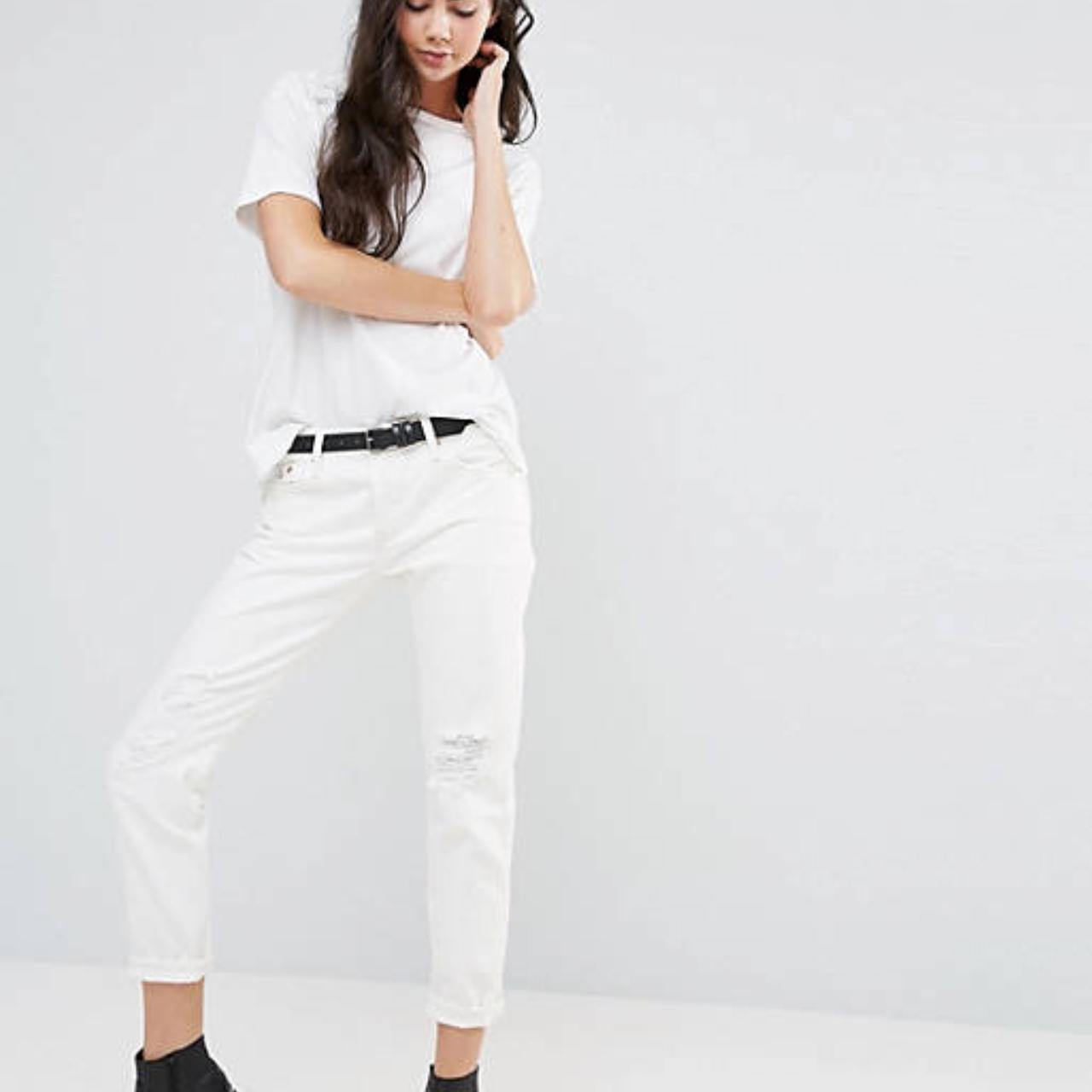 levi's distressed white jeans