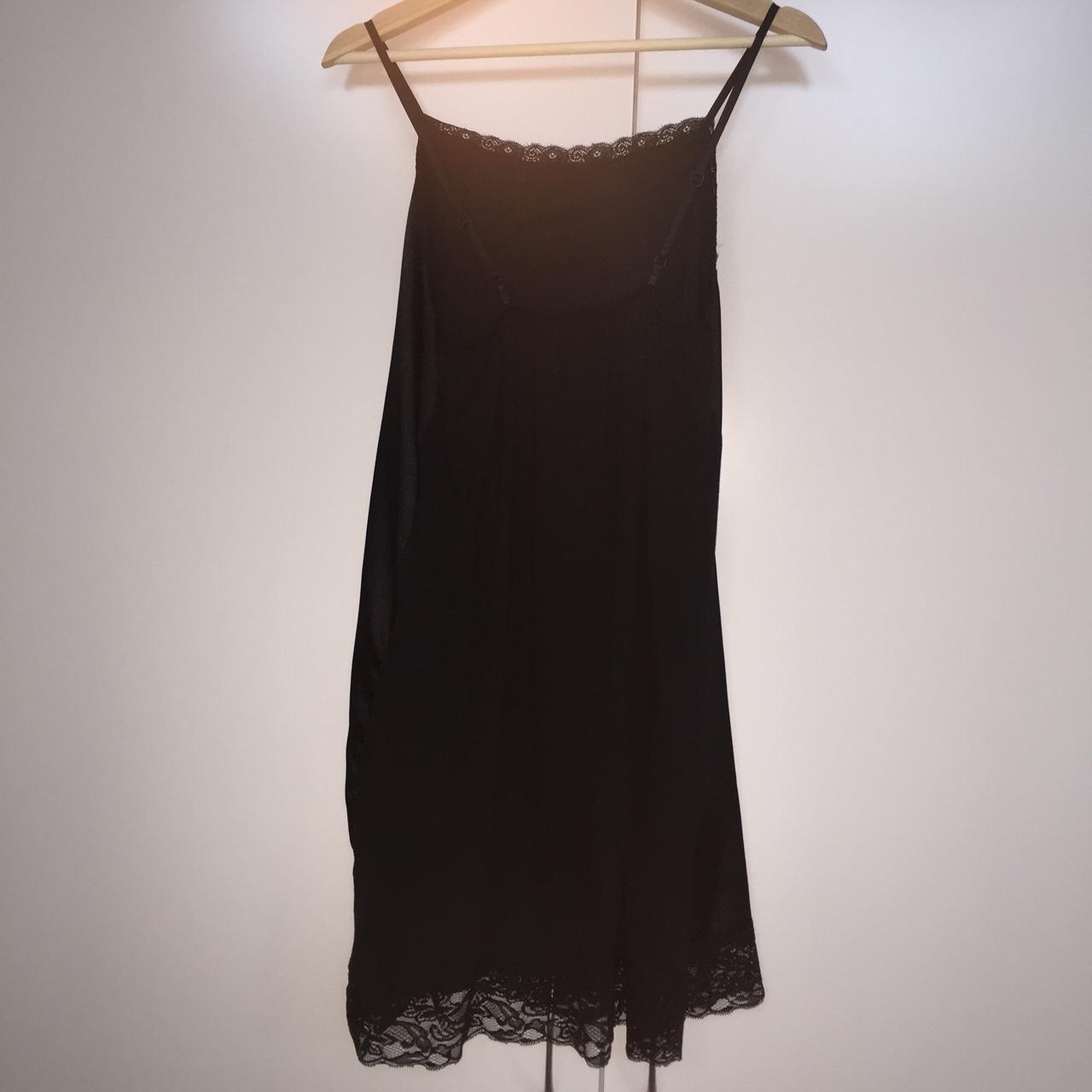 Black slip dress, really easy to style!! - Depop
