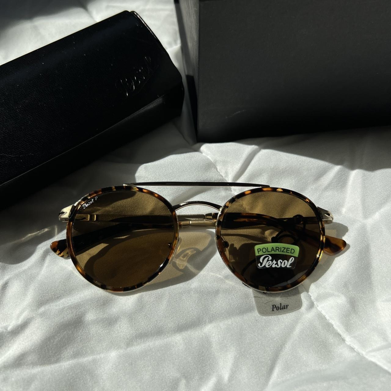Persol Designer Polarized Sunglasses Brown