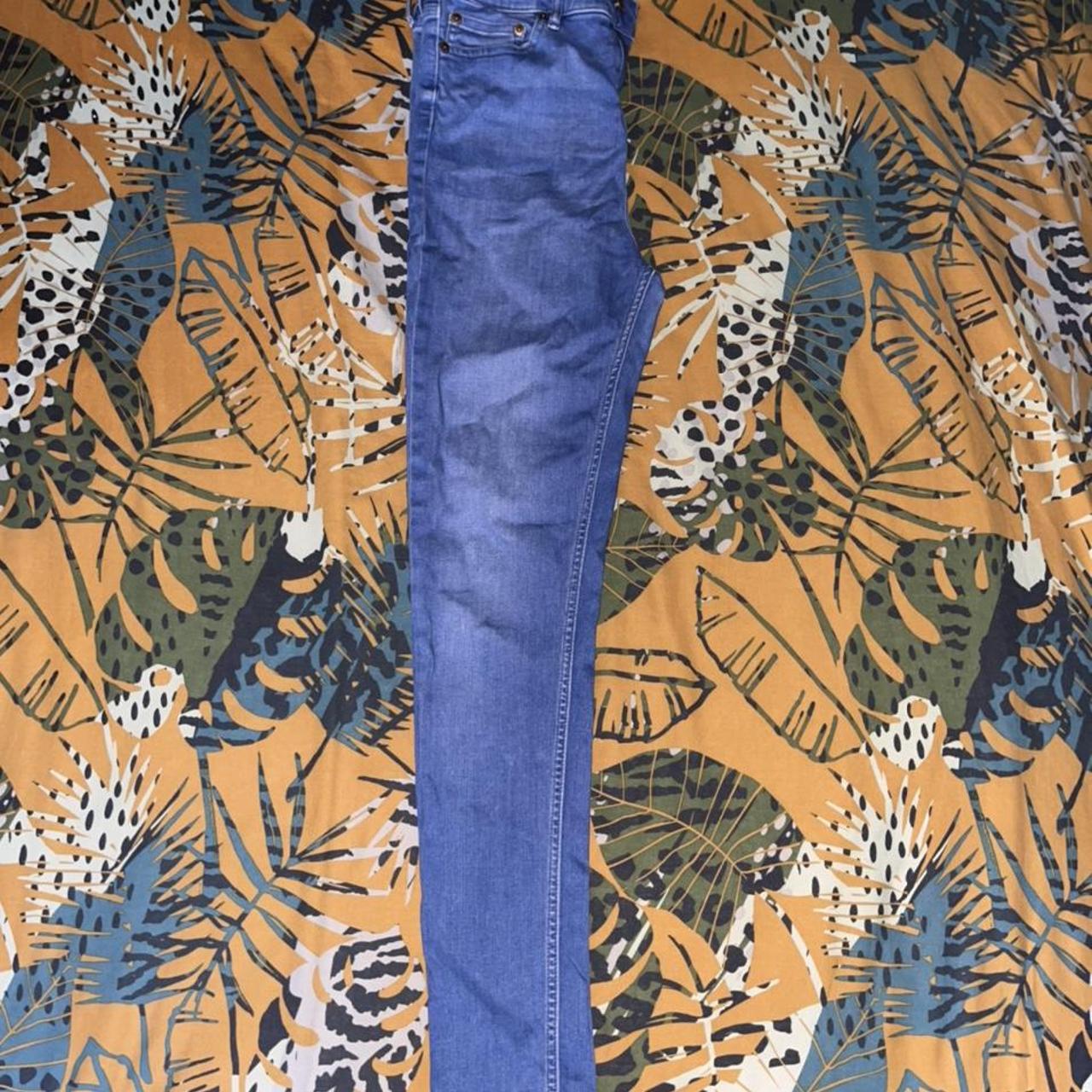 Tesco F&F womens bright blue stretchy skinny jeans 👖... - Depop