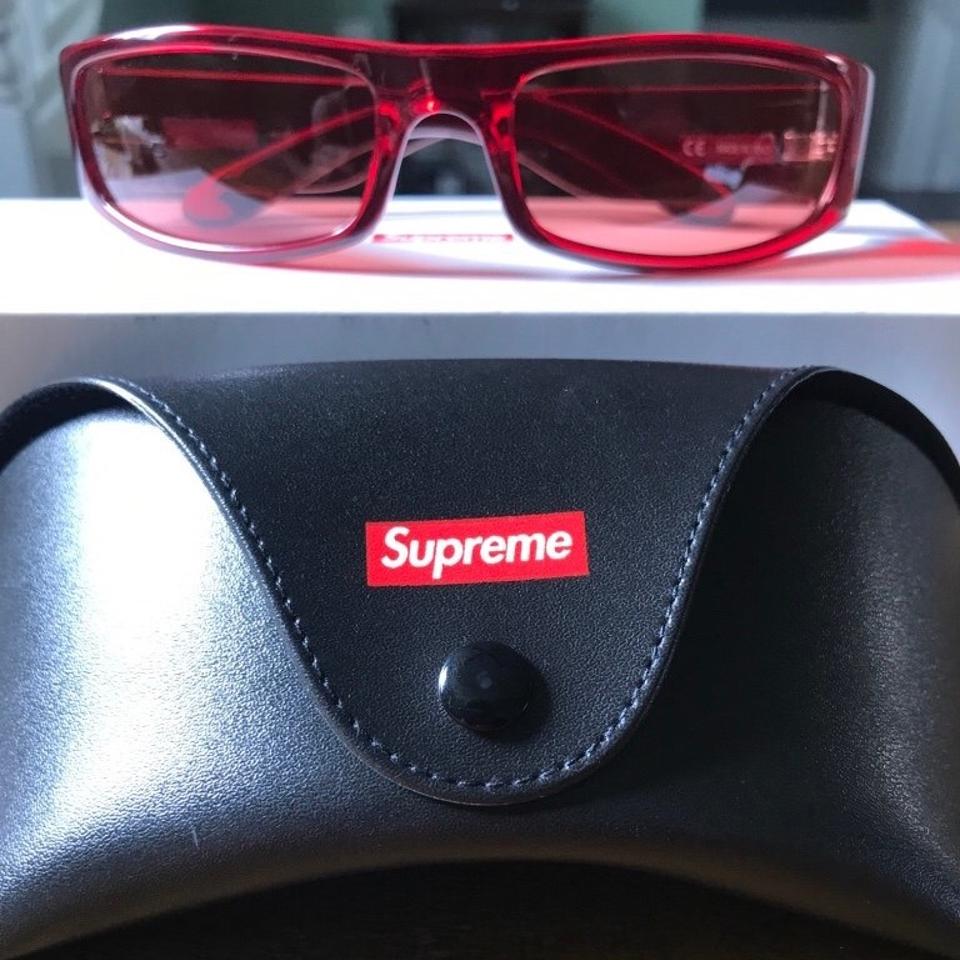 Supreme red Astro sunglasses SS18 New with box and... - Depop