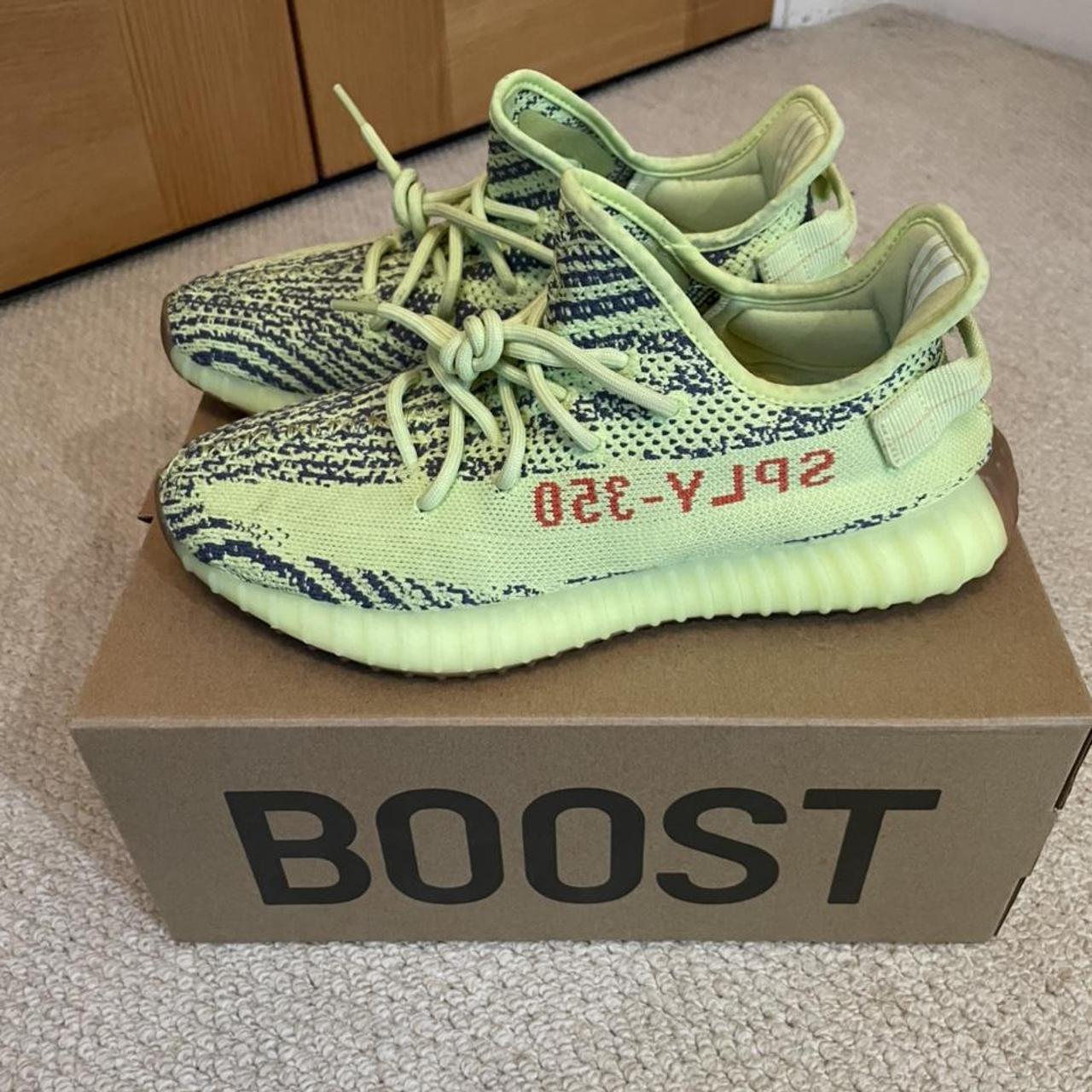 Yeezy Men's Yellow Trainers | Depop