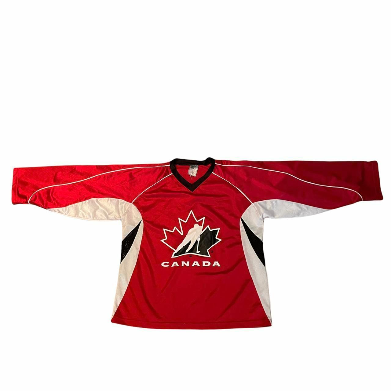 CANADIAN ICE HOCKEY SPORTS JERSEY 🏒 Red and Black... Depop