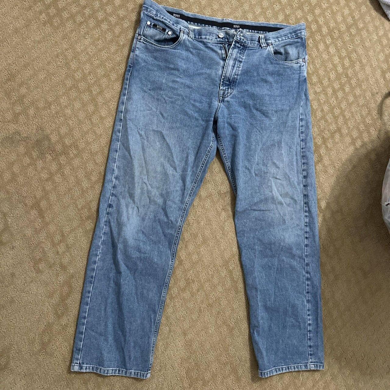 BOSS Women's Blue Jeans | Depop