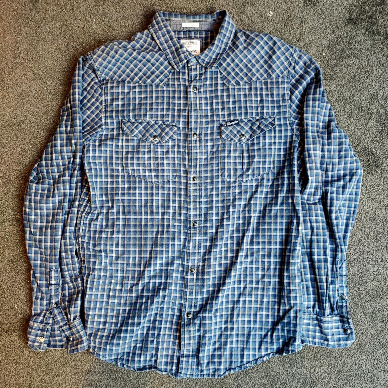 Vintage 90s Wrangler Plaid Shirt Size Xl Depop 8897