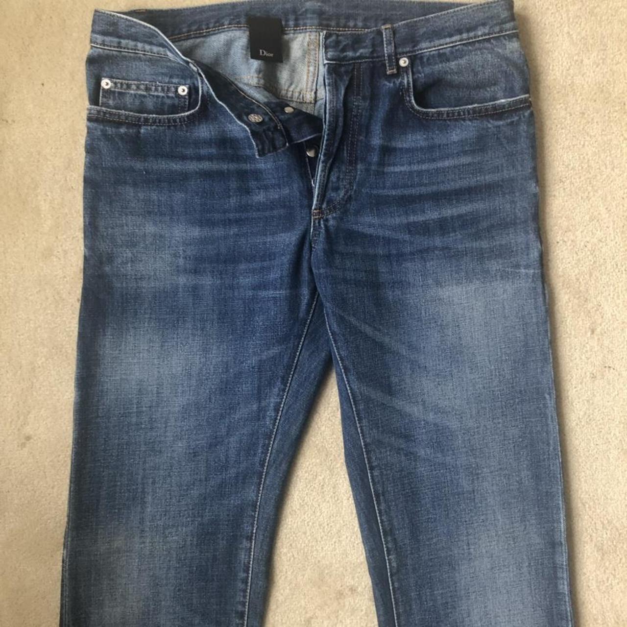 Dior Men's Long Slim-Fit Oblique Jeans