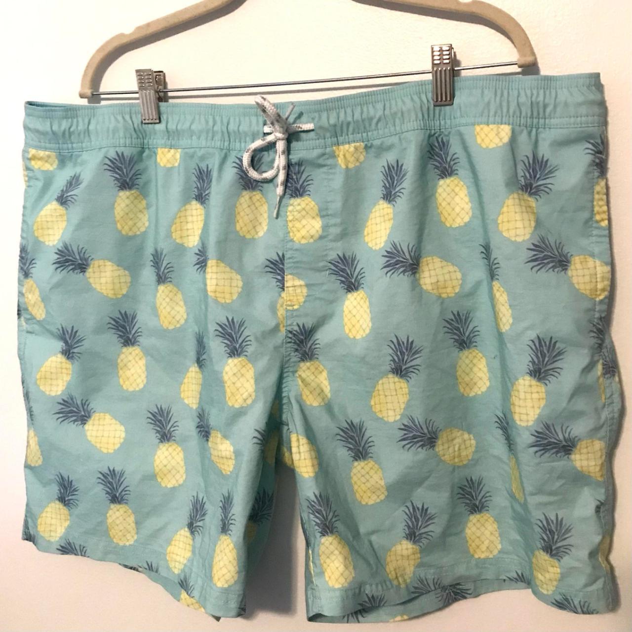 Target Men's Blue and Yellow Swimbriefsshorts Depop