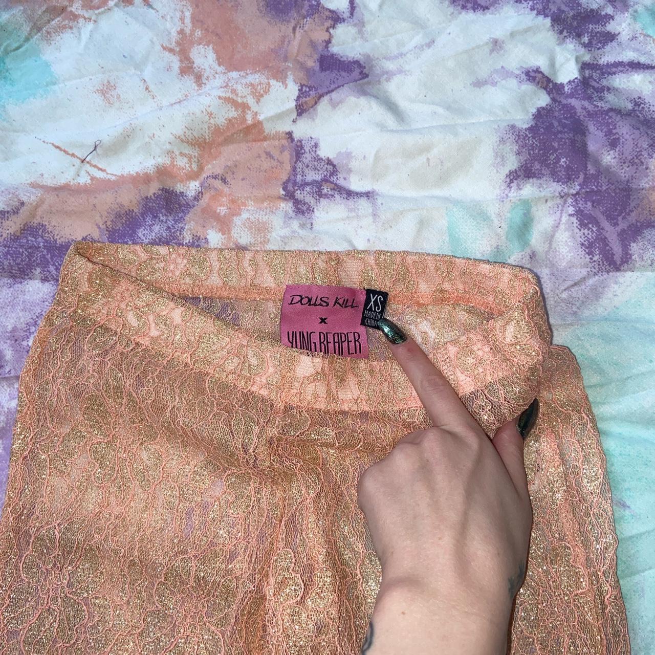 Dolls Kill x Yung Reaper Widows Peek Lace Pants.... Depop