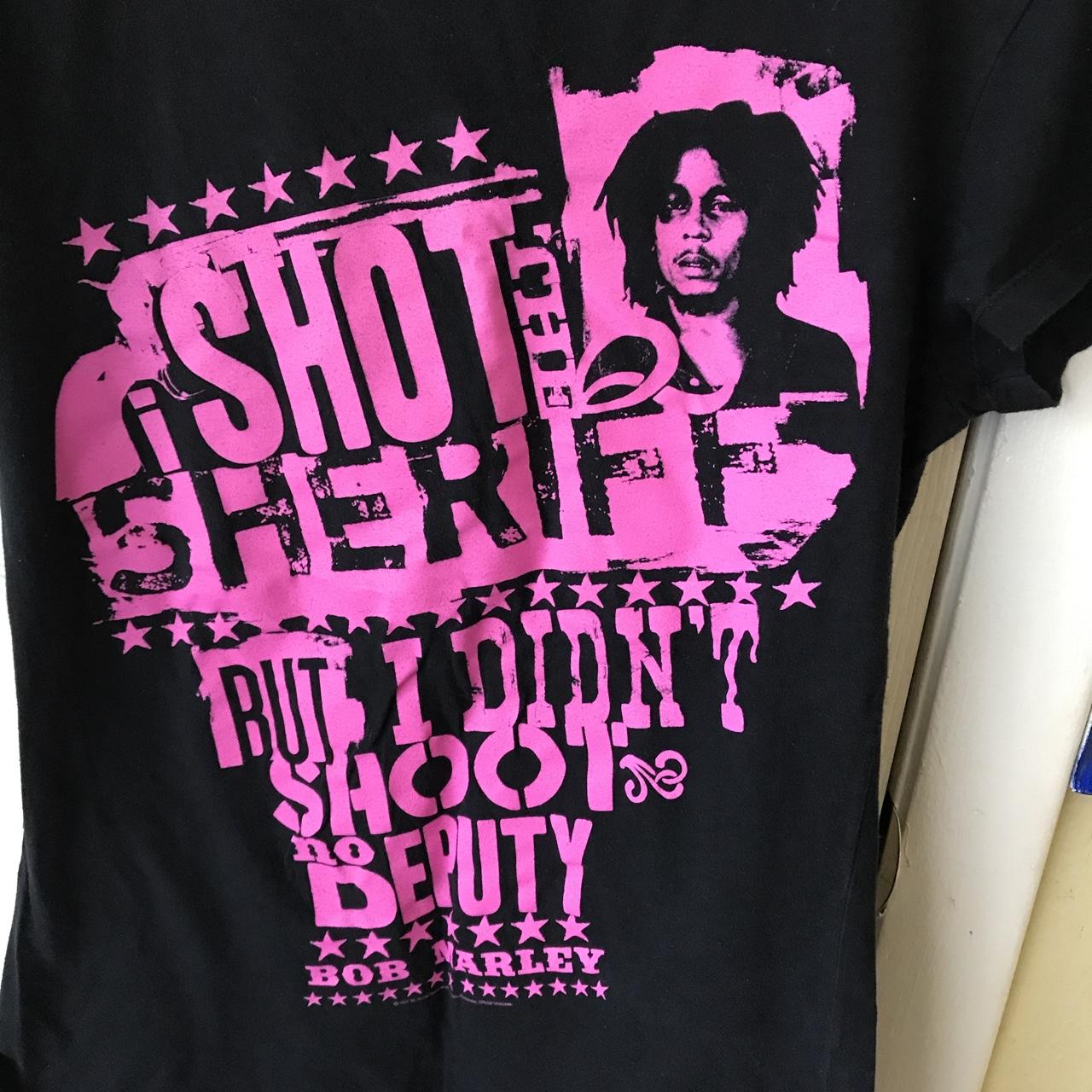 shot the sheriff lyrics Bob Marley Tee from Hot... Depop