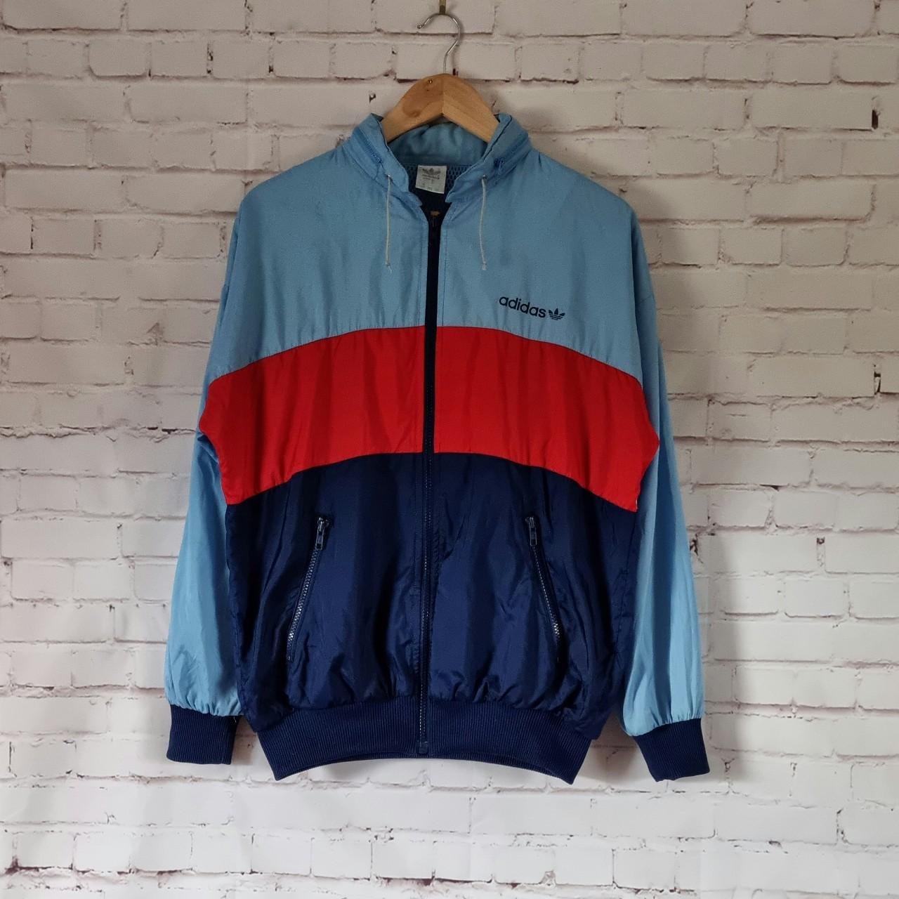 Adidas 1980s original mesh lined jacket / track top... - Depop