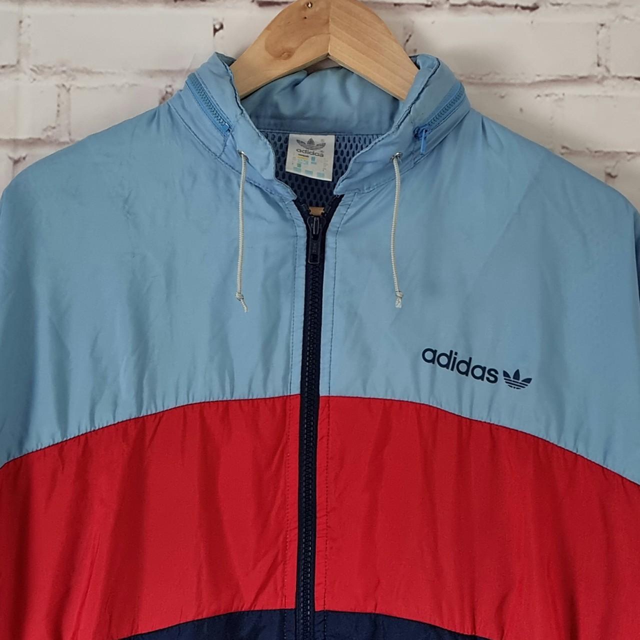 Adidas 1980s original mesh lined jacket / track top... - Depop