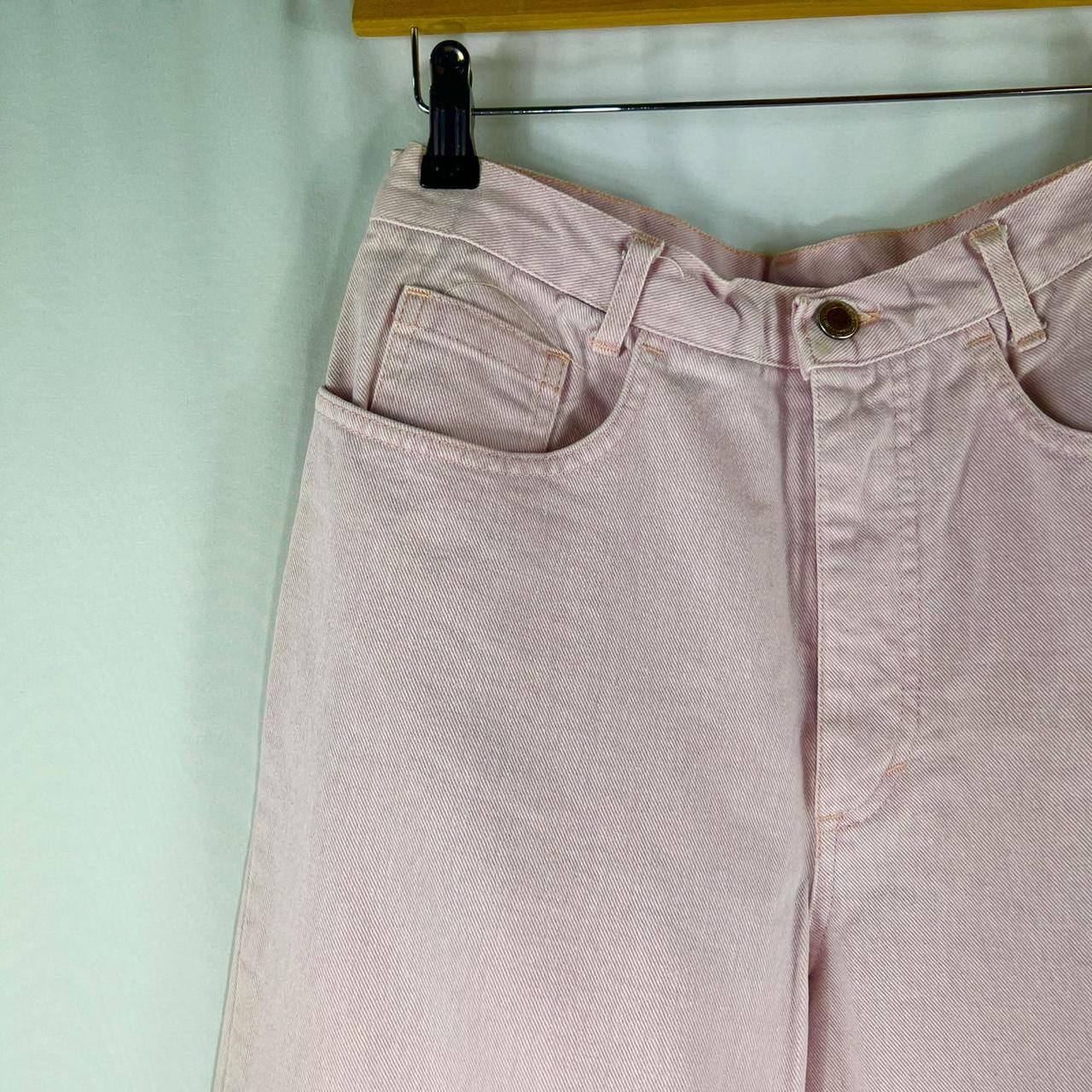 vintage baby pink jeans perfect condition, no label... - Depop