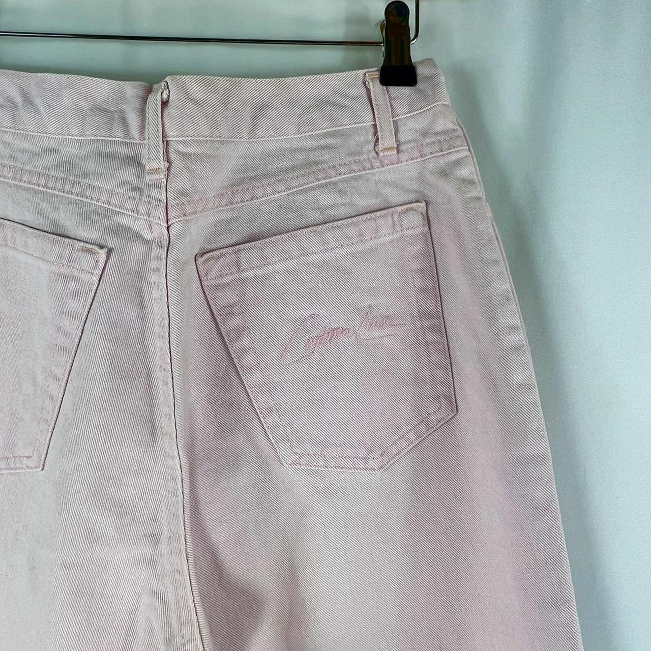vintage baby pink jeans perfect condition, no label... - Depop