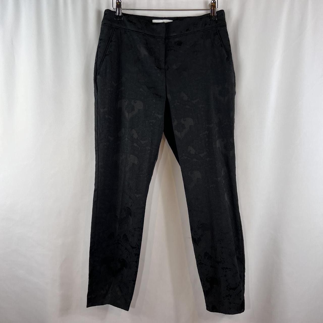 Vintage Y2K Wallis Black Floral Capri Trousers with... - Depop