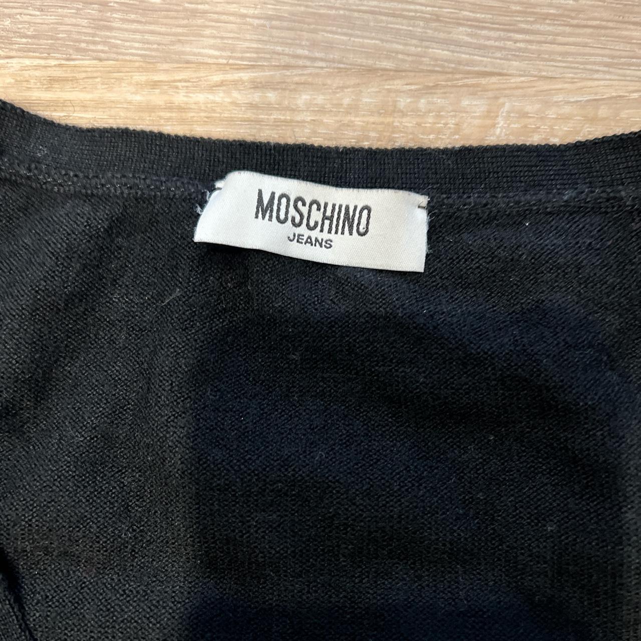 Moschino jeans black cropped cardigan 🖤 No flaws/... - Depop