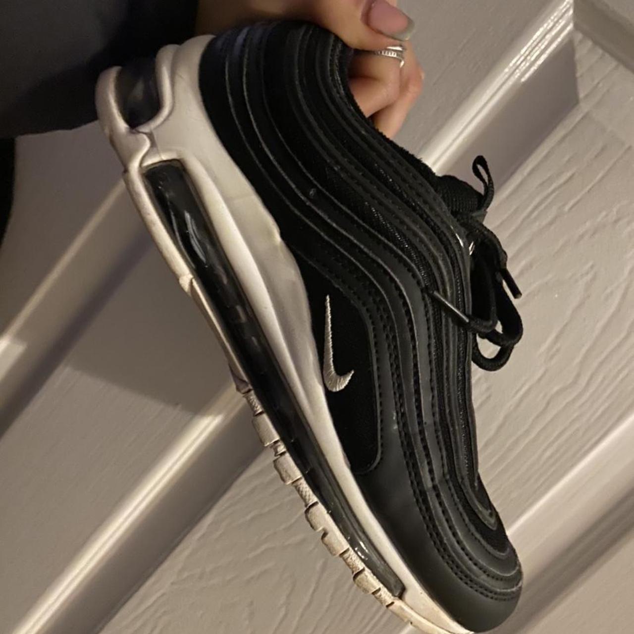 Nike 97s in black Photos have flash on and off!... - Depop