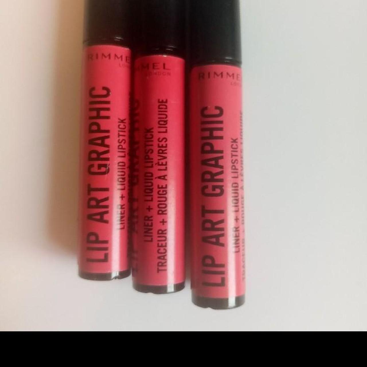 3 pack Rimmel lip art graphic in color Vibez Depop