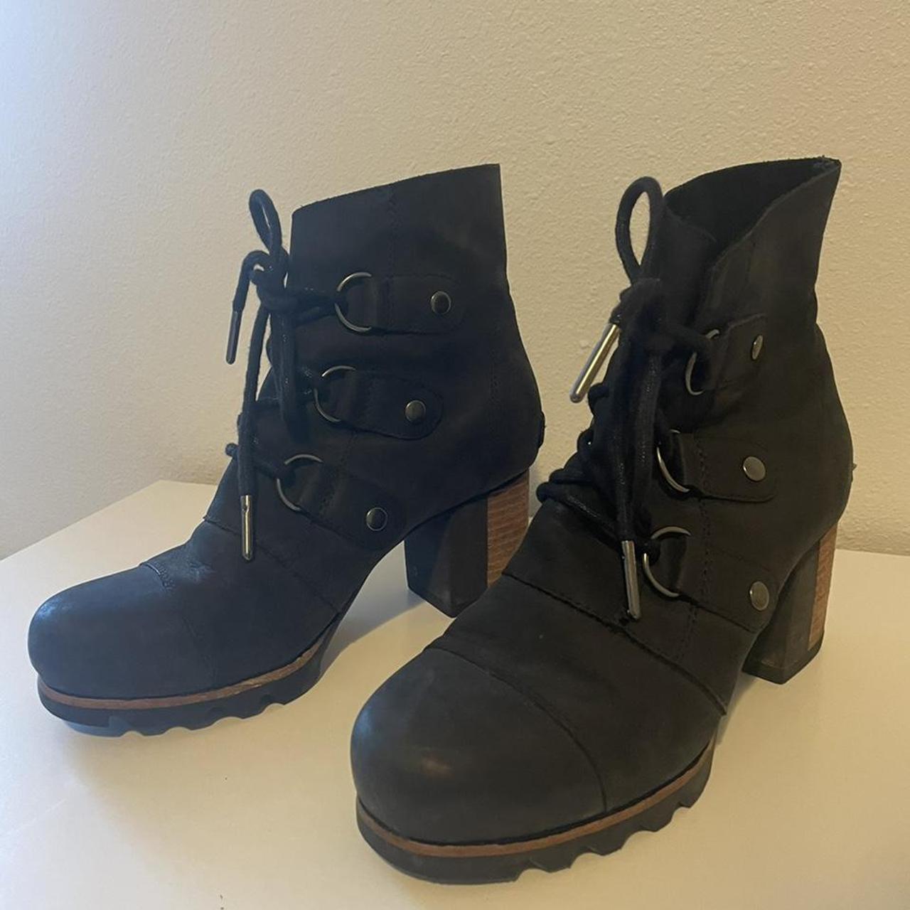 sorel heeled rain boots