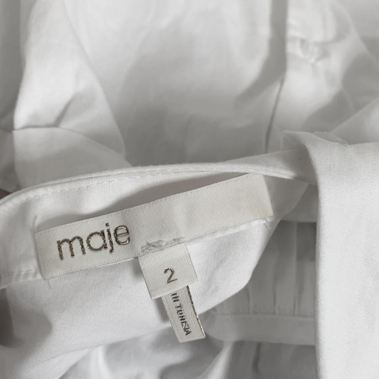 Maje Women's White and Cream Shirt | Depop