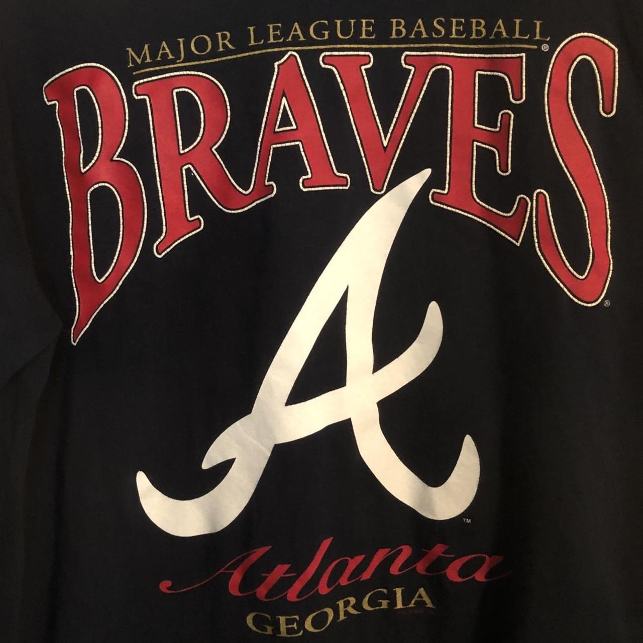 Vintage Atlanta Braves Hoodie Large PLEASE READ: - Depop