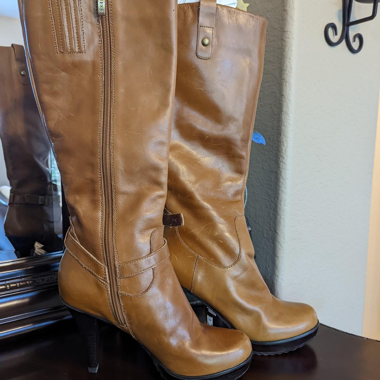 Guess tan hot sale boots