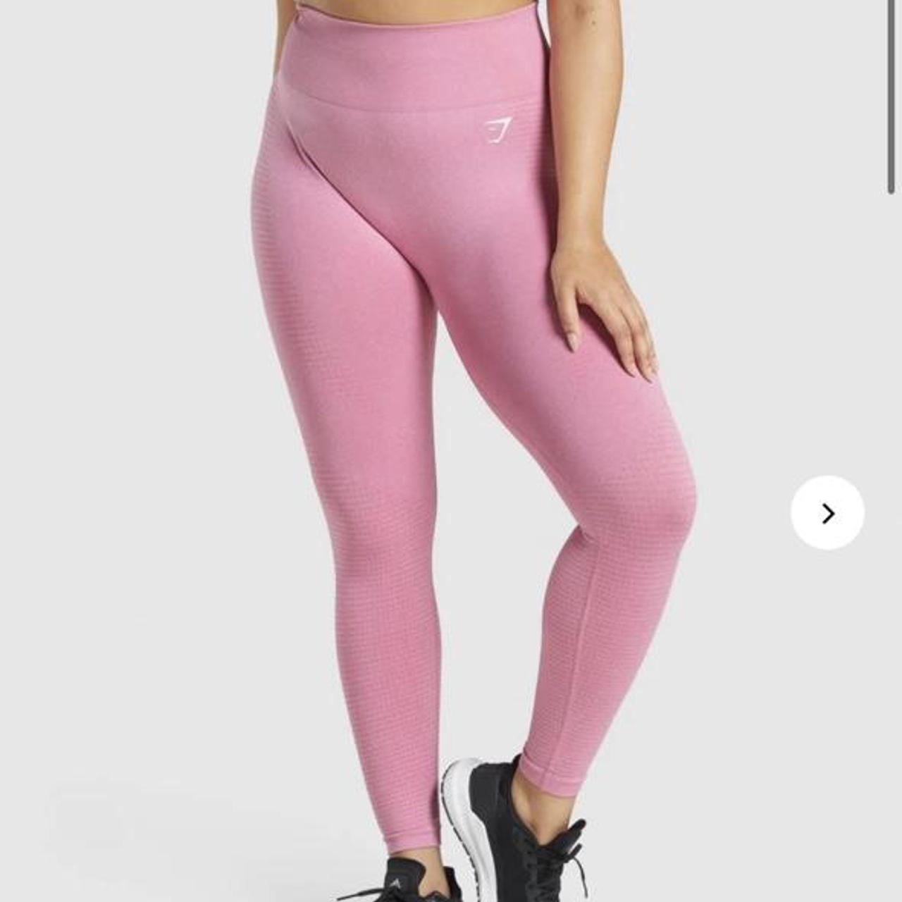 Gym shark seamless leggings in marl pink size XS. - Depop