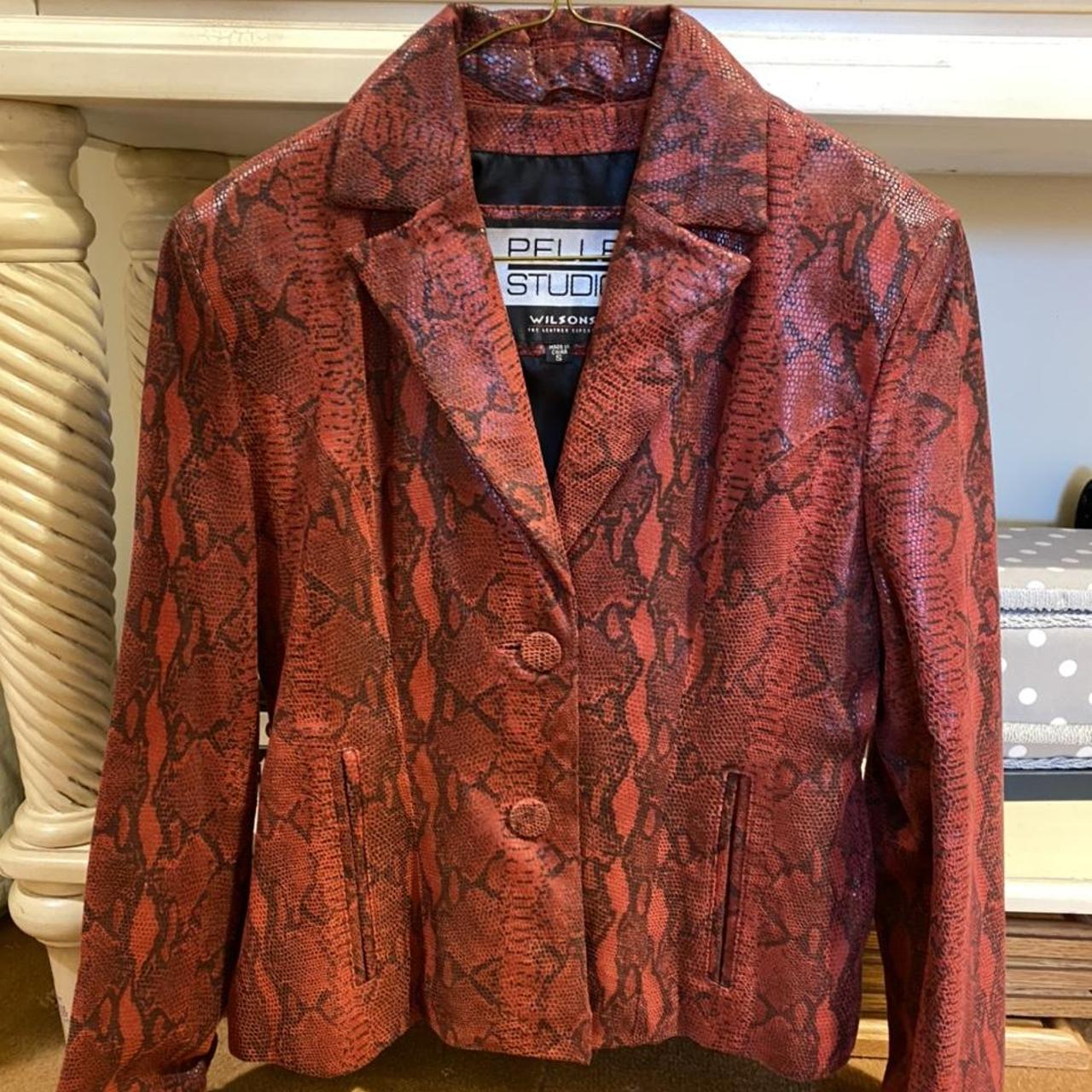 Wilson leather red on sale jacket