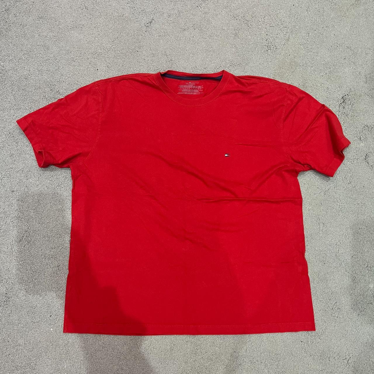 red Tommy Hilfiger t-shirt XXL - Depop